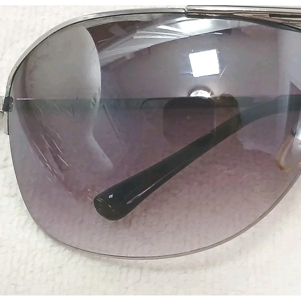 Steve Madden Aviator Sunglasses Purple Gradiant Frame S066 SLV Silver Full Rim‎